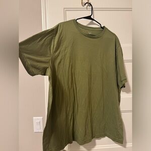 George Men's Size 2X Large Army Green Short Sleeve Crew Neck T Shirt
